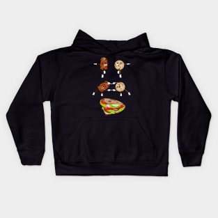 Doner Kebab, Grill, BBQ, Chips, Fries, Fast food Kids Hoodie